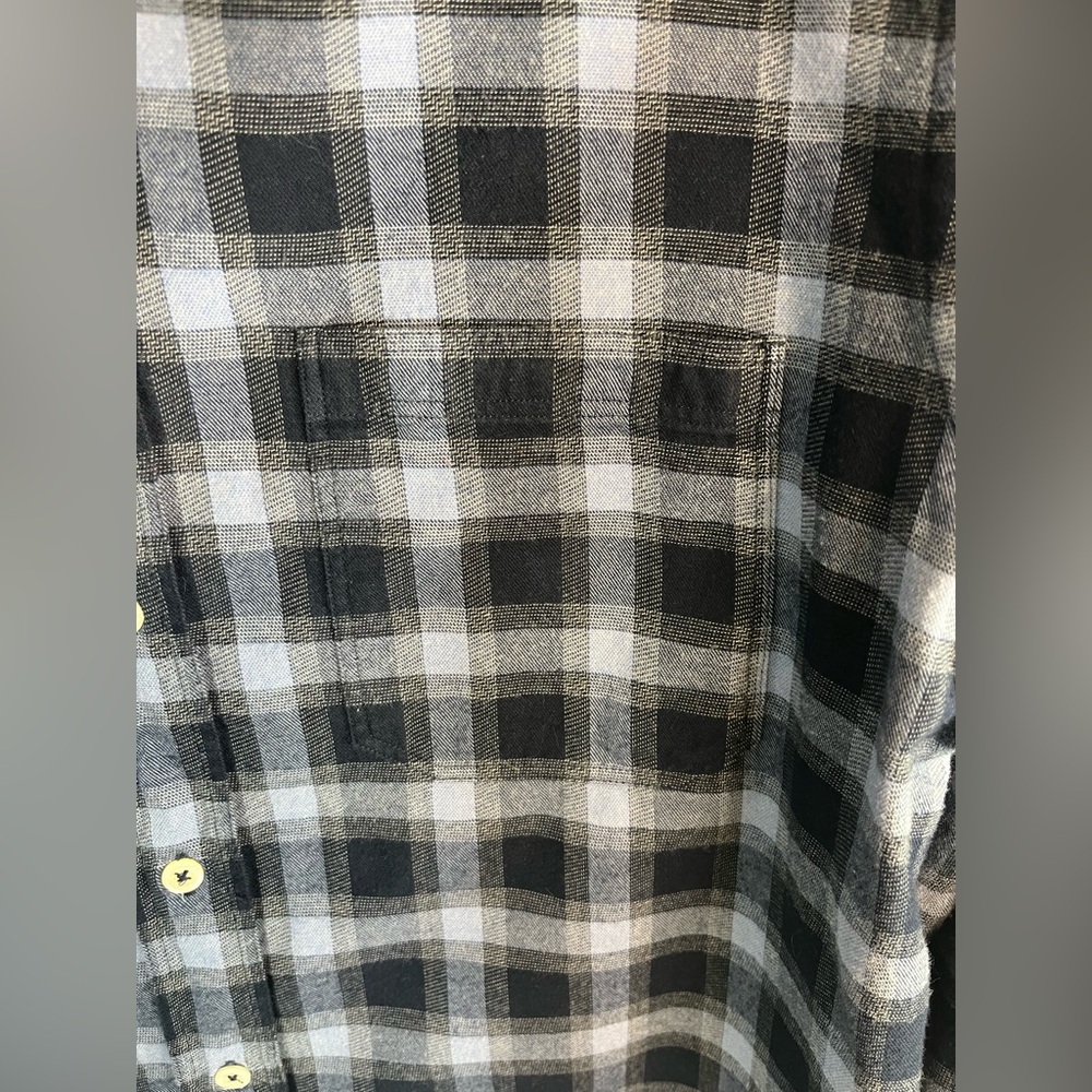 Billy Reid men’s blue plaid long sleeve‎ flannel shirt size medium casual - Picture 2 of 5